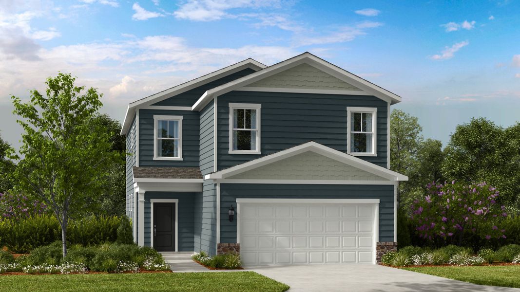 Representative exterior photo of a completed home built from the Montreat by Taylor Morrison in Fincastle Glen, Shelby, NC (Image 2).