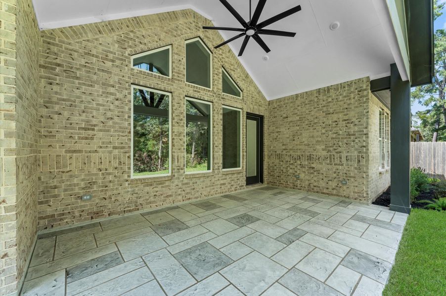 Exterior details and patio area of a home in , Montgomery (Image 4). Exterior details and patio area of a home in , Montgomery (Image 4).