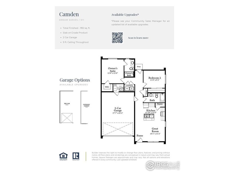 2D floor plan layout of this home in Liberty Draw, Evans, CO (Image 3).