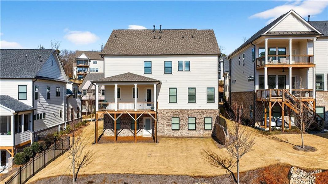 Exterior details and patio area of a home in Hillandale In Historic Roswell, Roswell (Image 2). Exterior details and patio area of a home in Hillandale In Historic Roswell, Roswell (Image 2).