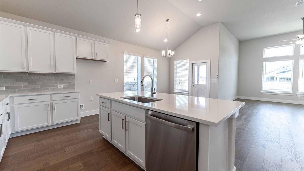 Furnished interior view inside a new home in Santa Rita Ranch, Liberty Hill (Image 7).