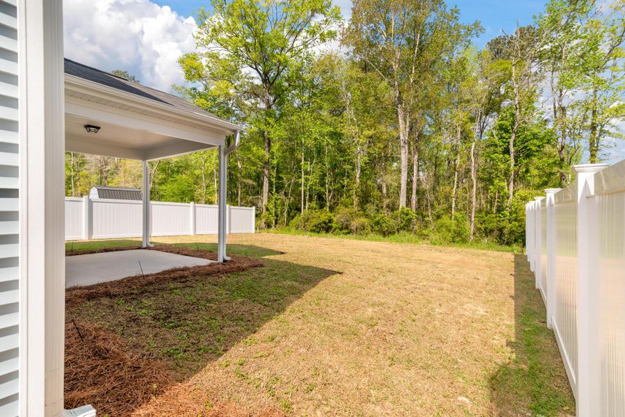 Exterior details and patio area of a home in Parker's Preserve, Ridgeville (Image 27).