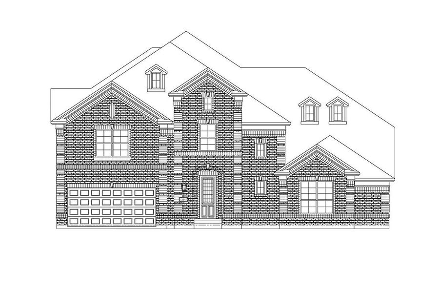 Representative exterior photo of a completed home built from the Grand Park Place by Grand Homes in Somerset Park, Rockwall, TX (Image 5).