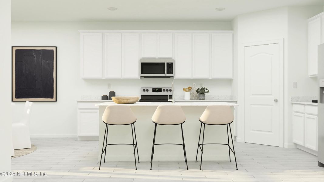 Furnished interior view inside a new home in Silver Falls Single Family at SilverLeaf, St. Augustine (Image 16).