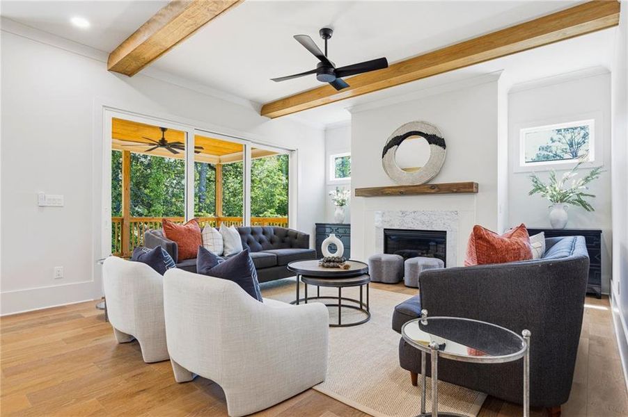 Furnished interior view inside a new home in , Atlanta (Image 19).