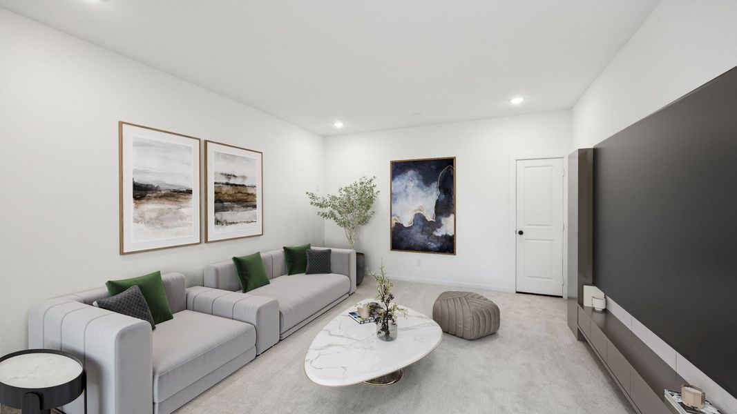 Representative furnished interior of a home built from the Royale II by Normandy Homes in Village on Main Street, Frisco (Image 5).