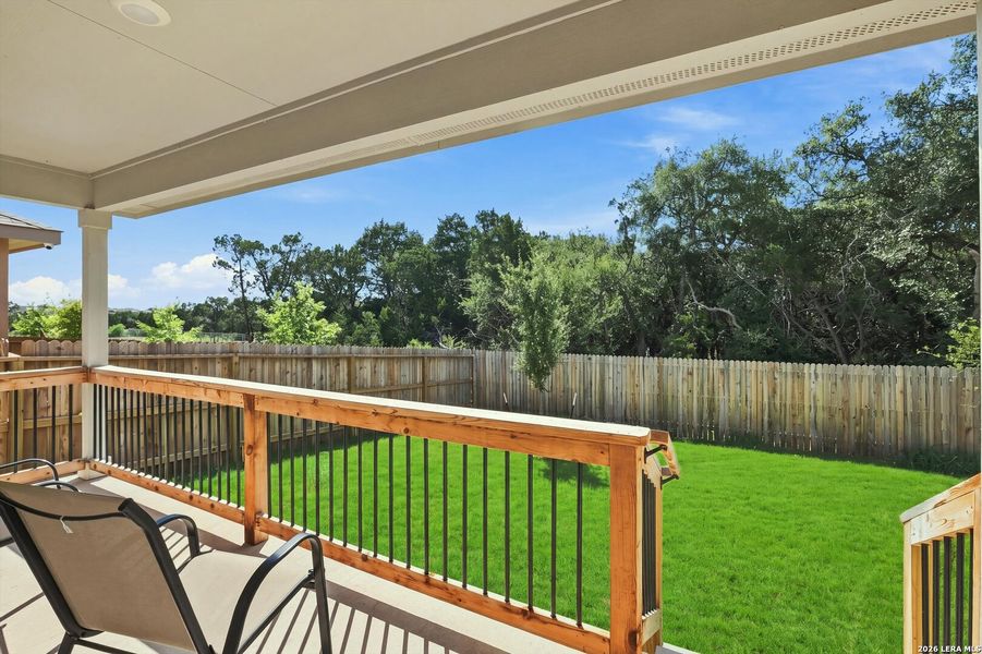 Exterior details and patio area of a home in Brookstone Creek, San Antonio (Image 4).