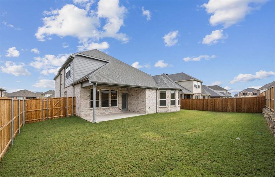 Fenced-in backyard Fenced-in backyard