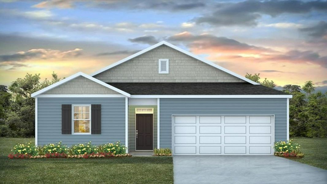 Representative exterior photo of a completed home built from the Kerry by D.R. Horton in Autumn's Wood, Brunswick, GA (Image 2).