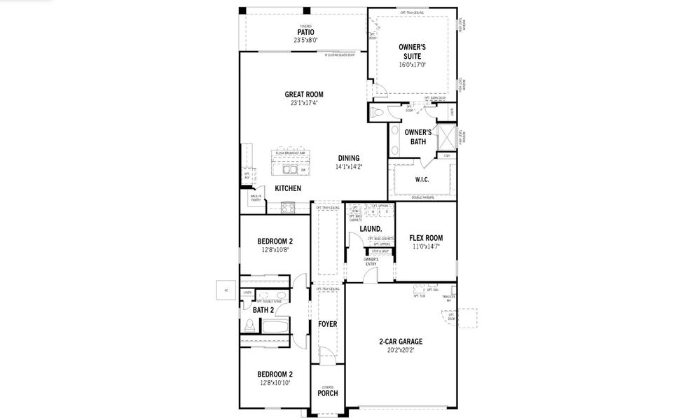 2D floor plan layout of this home in White Tank Vistas, Waddell, AZ (Image 2). 2D floor plan layout of this home in White Tank Vistas, Waddell, AZ (Image 2).
