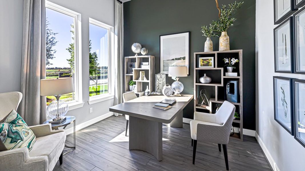 Furnished interior view inside a new home in Avalon at Cypress, Cypress (Image 8).