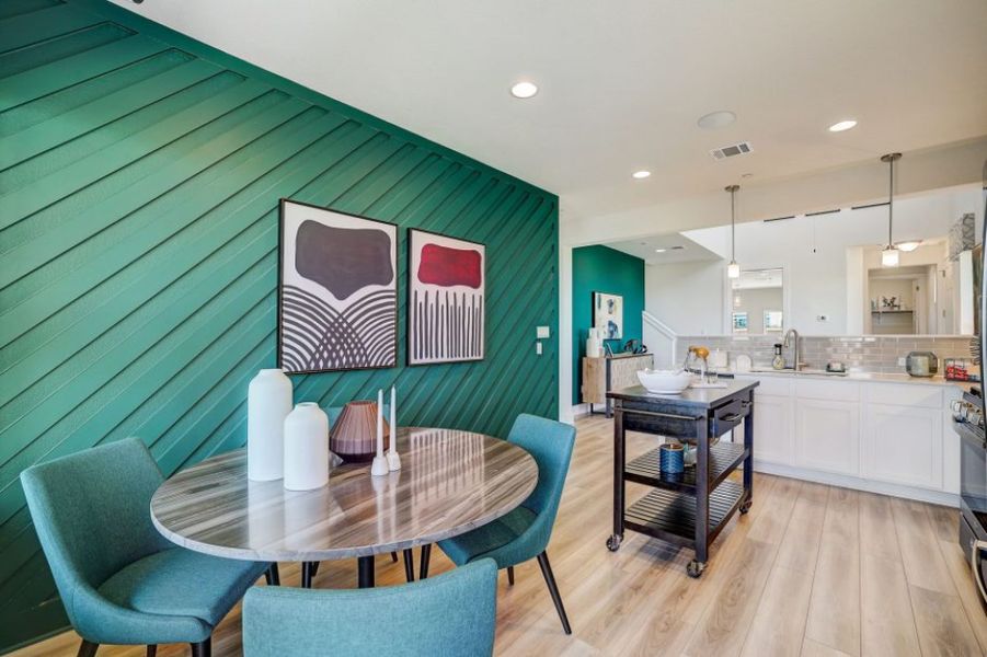 Representative furnished interior of a home built from the Pecos by Pacesetter Homes in Avery Centre, Round Rock (Image 29).