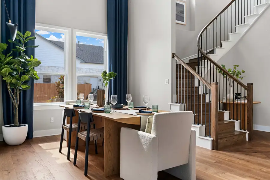 Furnished interior view inside a new home in Heritage, Dripping Springs (Image 8). Furnished interior view inside a new home in Heritage, Dripping Springs (Image 8).