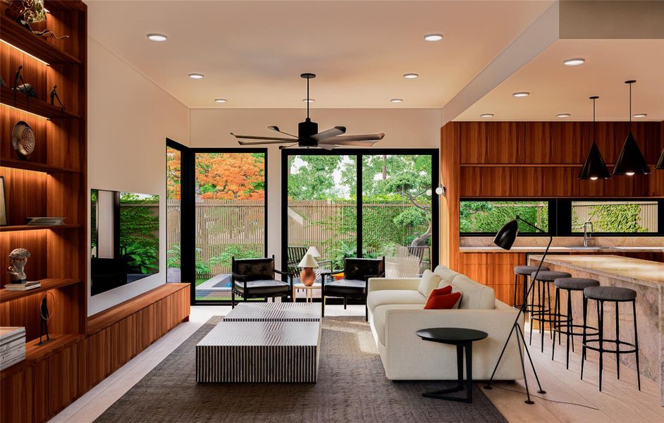 Furnished interior view inside a new home in , Austin (Image 9). Furnished interior view inside a new home in , Austin (Image 9).