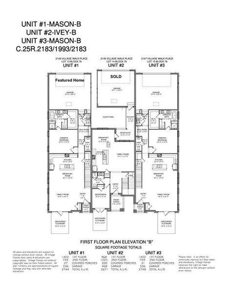Home floor plan is the one on the far left, far right also available. Home floor plan is the one on the far left, far right also available.