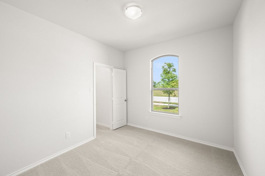 Front exterior of a new home in Terra Vella, Haslet, TX, highlighting curb appeal (Image 23).