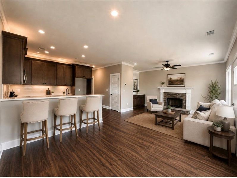 Furnished interior view inside a new home in , Cartersville (Image 7).