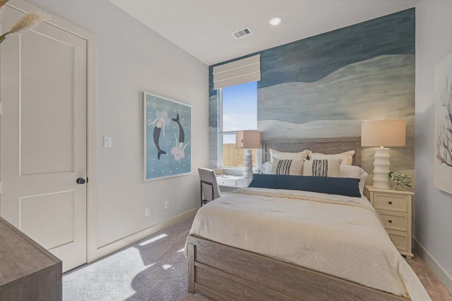 Representative furnished interior of a home built from the Hampton by Chesmar Homes in Meridiana 50's and 60's, Manvel (Image 5).