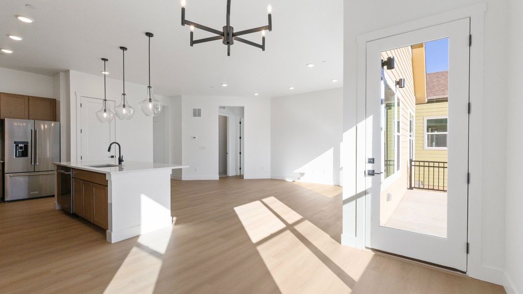 Furnished interior view inside a new home in Dillon Pointe - Journey, Broomfield (Image 20).