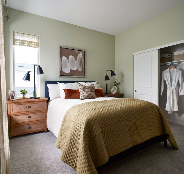 Representative furnished interior of a home built from the Vyktorea II-G by Lokal Homes in Gateway Commons, Denver (Image 11).