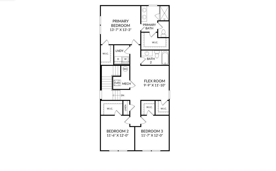 2D floor plan layout for the Isla by Stanley Martin Homes in Avalon Park Wesley Chapel Single Family Homes, Wesley Chapel, FL (Image 3).