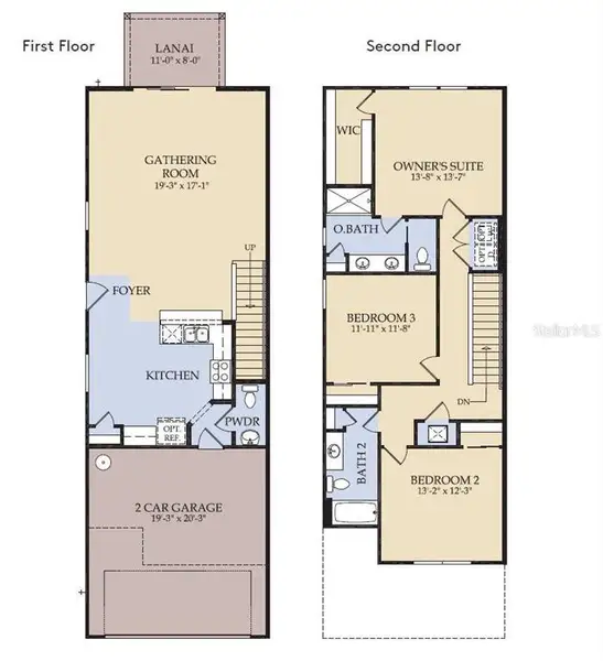 2D floor plan layout of this home in Skylar Crest, Sanford, FL (Image 3). 2D floor plan layout of this home in Skylar Crest, Sanford, FL (Image 3).