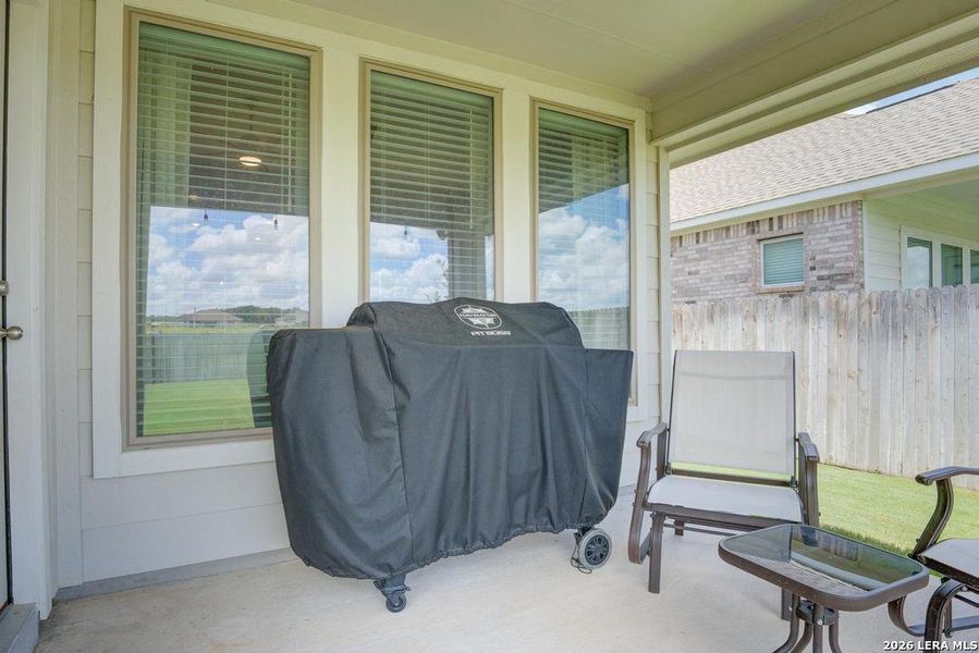 Exterior details and patio area of a home in Megan's Landing, Castroville (Image 23).