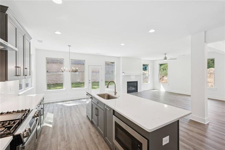 Furnished interior view inside a new home in , Atlanta (Image 4).