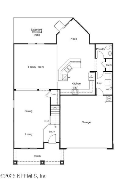 2D floor plan layout of this home in Copper Ridge, Jacksonville, FL (Image 3).