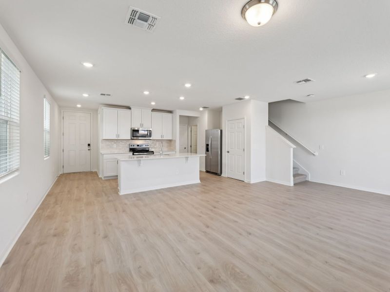 Spacious, unfurnished interior of a new home in The Meadow at Crossprairie Townes, St. Cloud (Image 8). Spacious, unfurnished interior of a new home in The Meadow at Crossprairie Townes, St. Cloud (Image 8).