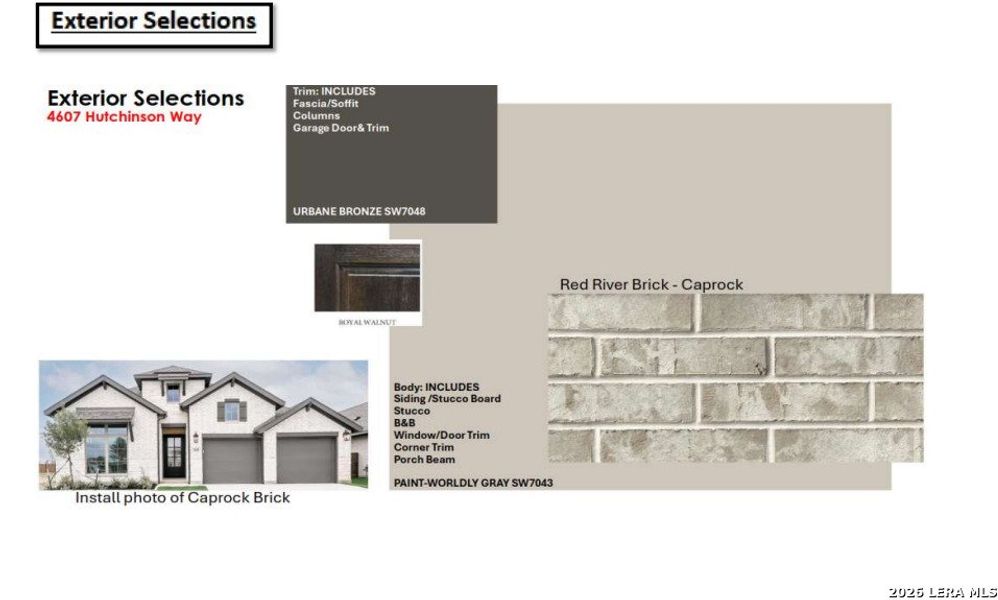 Sample of building materials used in homes in Homestead, Schertz (Image 5).