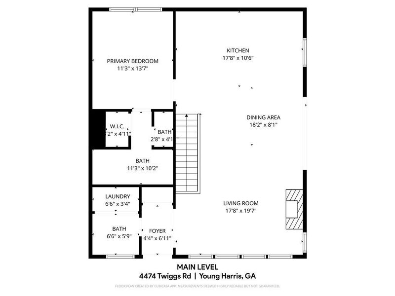 2D floor plan layout of this home in , Young Harris, GA (Image 5). 2D floor plan layout of this home in , Young Harris, GA (Image 5).