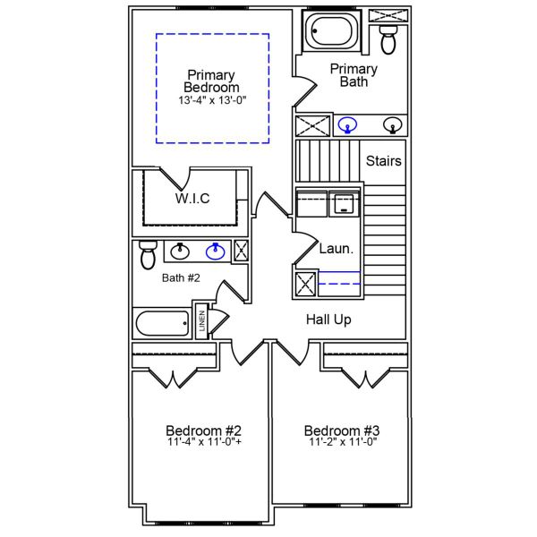 2D floor plan layout of this home in Sweetbrier, Durham, NC (Image 4).
