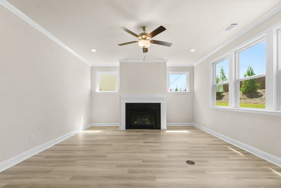 Representative unfurnished interior of a home built from the Kirkwood by Taylor Morrison in Falls Creek, Flowery Branch (Image 18). Representative unfurnished interior of a home built from the Kirkwood by Taylor Morrison in Falls Creek, Flowery Branch (Image 18).