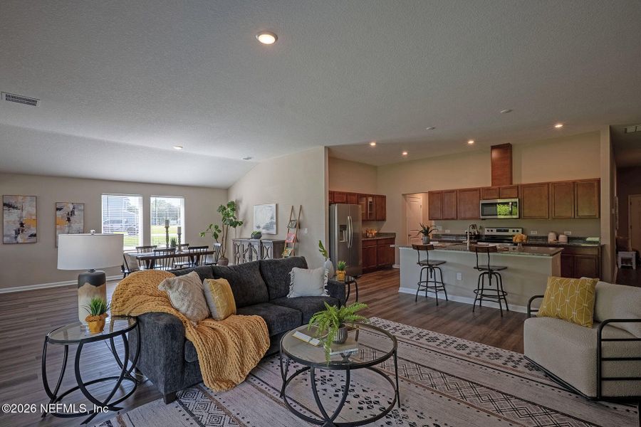 Furnished interior view inside a new home in Edinburgh Village, Jacksonville (Image 49).