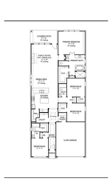 2D floor plan layout of this home in Audubon, Magnolia, TX (Image 4).