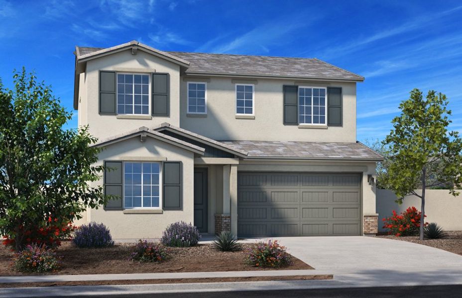 Representative exterior photo of a completed home built from the 2287 by Homes by Towne in Laveen Vistas III, Laveen, AZ (Image 2). Representative exterior photo of a completed home built from the 2287 by Homes by Towne in Laveen Vistas III, Laveen, AZ (Image 2).