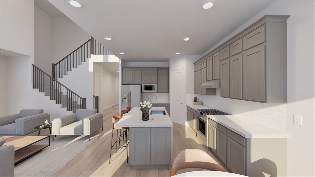 Furnished interior view inside a new home in Oakberry Trails, Waller (Image 8).