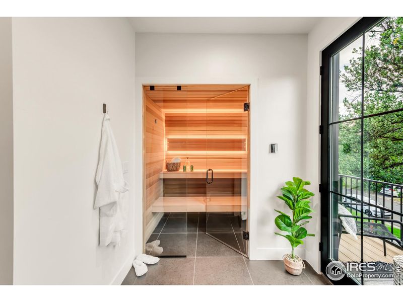 Private sauna offers ease of use and relaxation, available to you at all times