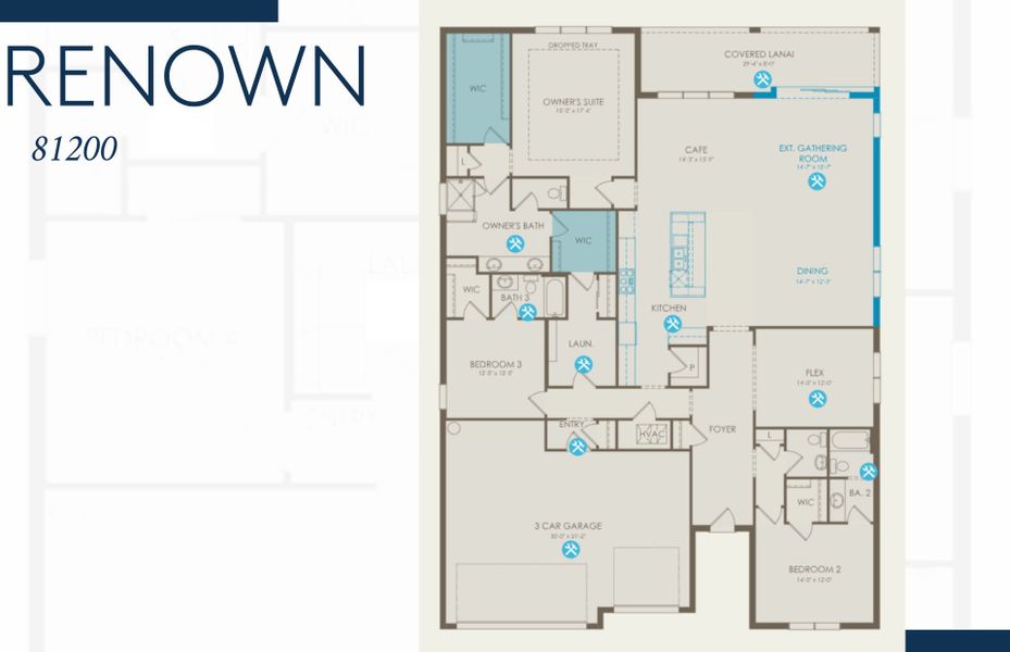 2D floor plan layout of this home in Del Webb Tradition, Port St. Lucie, FL (Image 2). 2D floor plan layout of this home in Del Webb Tradition, Port St. Lucie, FL (Image 2).