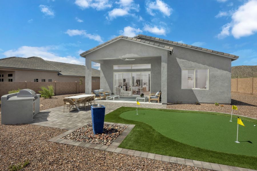 Copper Model Home Backyard