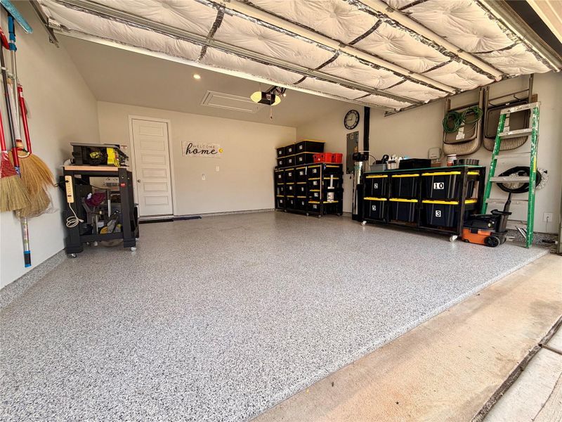 Peace of mind with Epoxy garage flooring, R8 insulated garage door, whole home water filtration and garage exhaust.