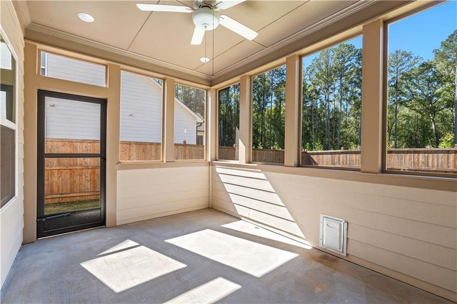 Exterior details and patio area of a home in Candleberry Place, Sharpsburg (Image 3).