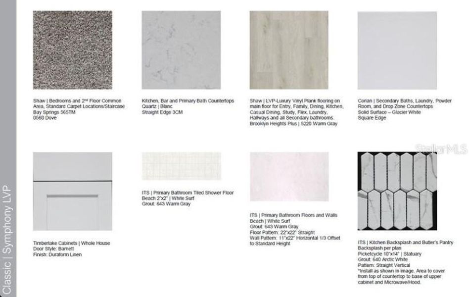 Sample of building materials used in homes in Esplanade at Wiregrass Ranch, Wesley Chapel (Image 17).