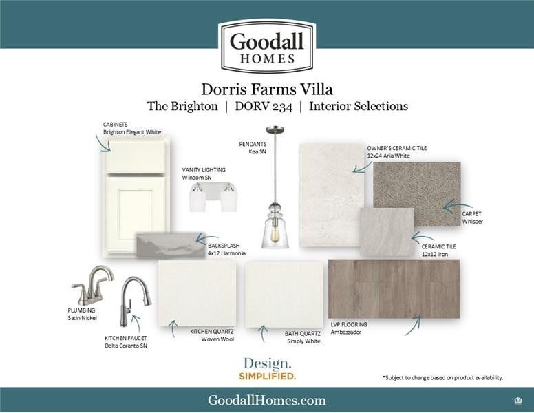 Sample of building materials used in homes in Dorris Farm at Willow Springs, White House (Image 38).