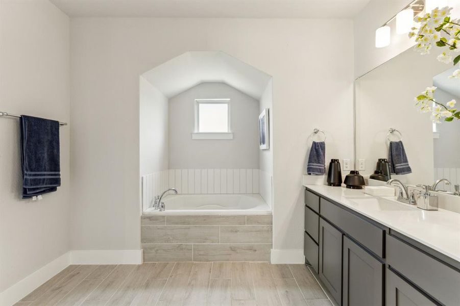 Furnished interior view inside a new home in Merion at Midtown Park, Dallas (Image 25). Furnished interior view inside a new home in Merion at Midtown Park, Dallas (Image 25).