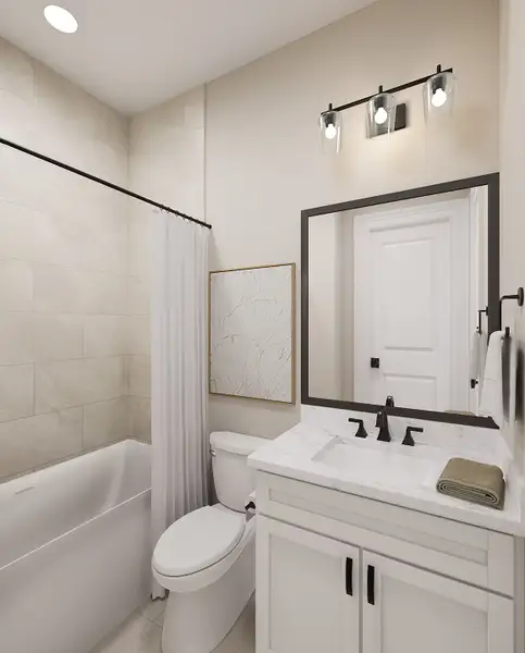 Representative furnished interior of a home built from the Ellington by Grenadier Homes in The Townhomes at Swan Lake Estates, Dallas (Image 15).