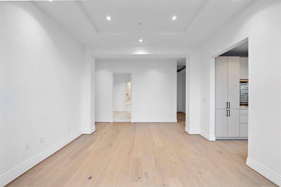 Formal dining: With easy access to the kitchen and living area, this refined dining space offers convenience & privacy.