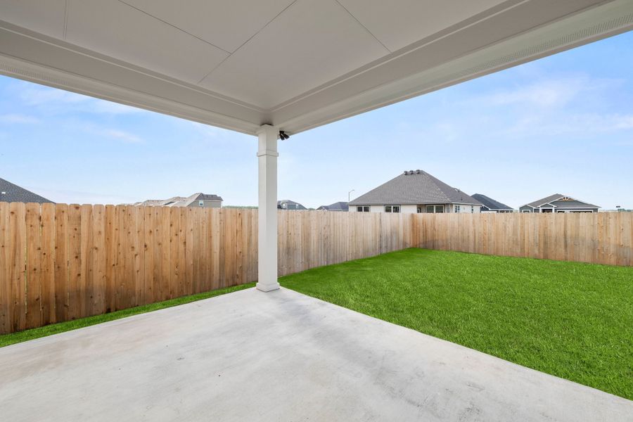 Exterior details and patio area of a home in Hartrick Ranch, Temple (Image 2). Exterior details and patio area of a home in Hartrick Ranch, Temple (Image 2).