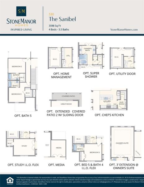 2D floor plan layout of this home in WaterStone, Montgomery, TX (Image 4). 2D floor plan layout of this home in WaterStone, Montgomery, TX (Image 4).
